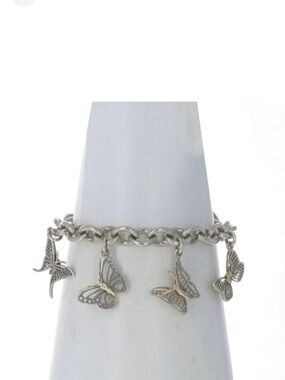 LAGOS Two-Tone Silver Butterfly Charm Bracelet